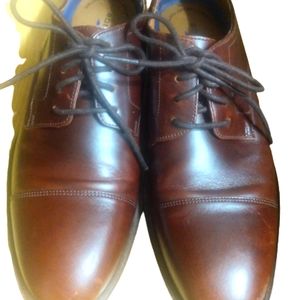 Bostonian Mens Nantasket Derby Dress Shoes Brown Leather Cap Toe 8 M
